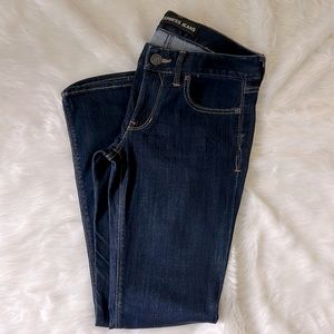 Express barely boot dark denim jeans